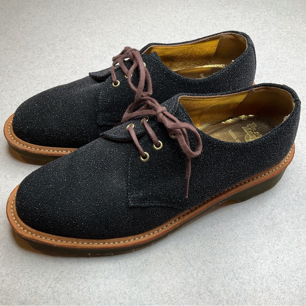 Dr. Martens 1461 Glitter Oxford 5UK 7US Made In England Gold Glitter Bla…‎